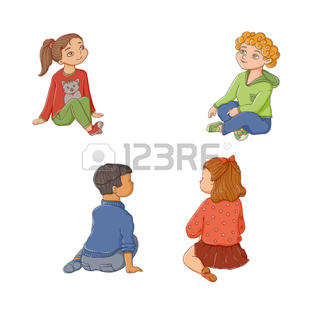 450x450 Kindergarten, Preschool Kids, Children, Boys And Girls Sitting