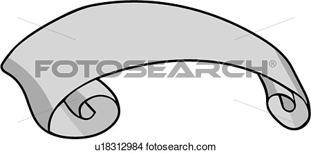 450x222 Ribbon Scrolls Clipart