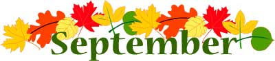 400x89 Word September Clipart