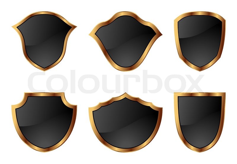 800x554 Illustration Set Of Shields In 6 Different Shapes