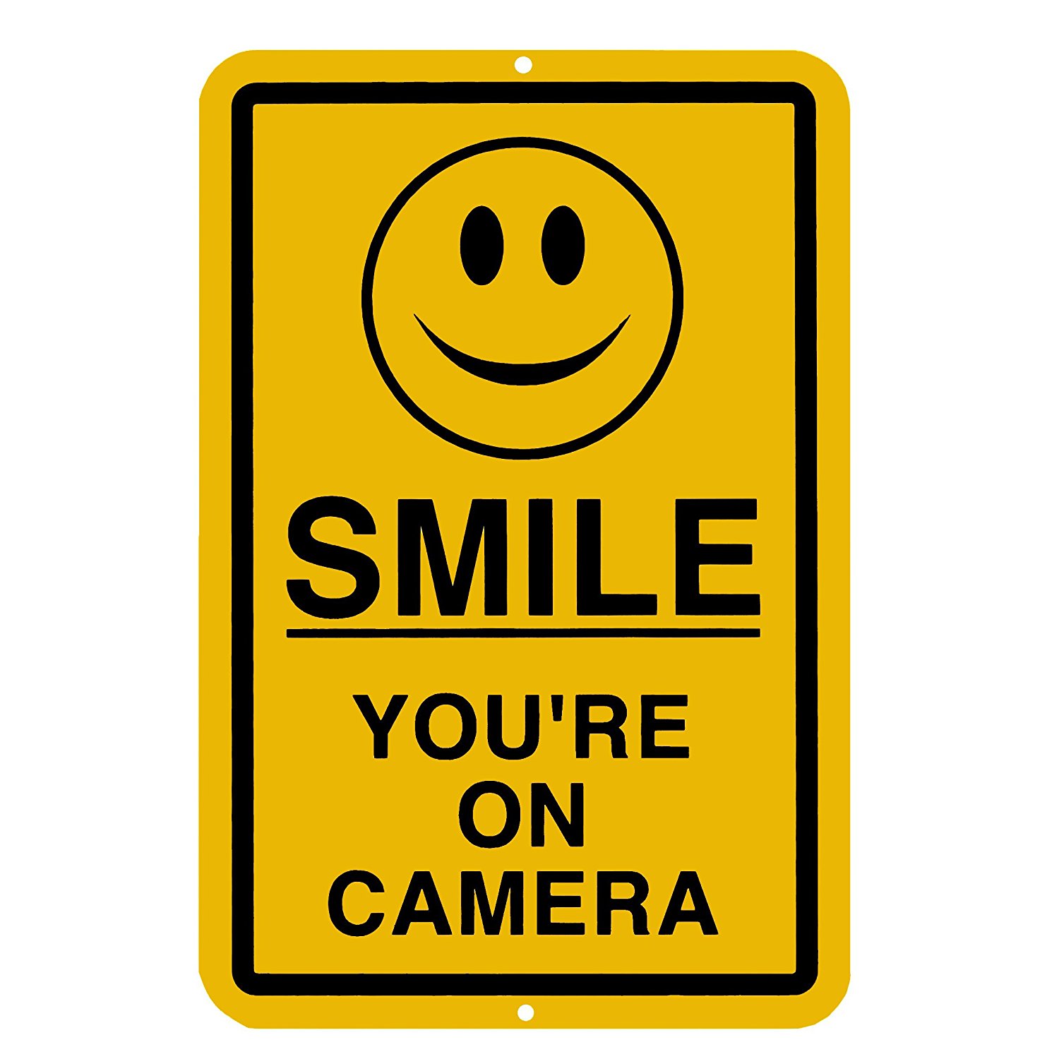 1500x1500 Smile You'Re On Camera Sign Security Waterproof