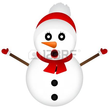 450x450 Free Surprised Snowman Clipart