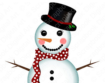 340x270 Snowman Clipart Etsy