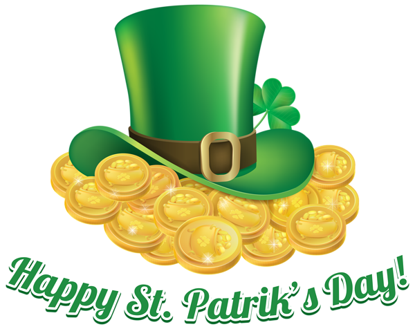 600x476 St Patricks Day Coins And Hat Transparent Png Clip Art Image