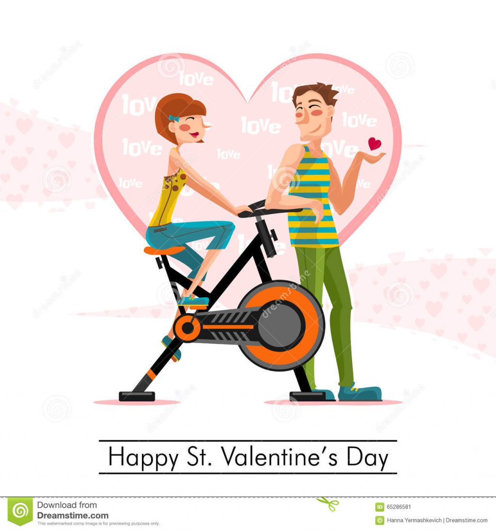 1024x1095 Valentine ~ Happy St Valentines Day Stock Vector Image Of Bicycle