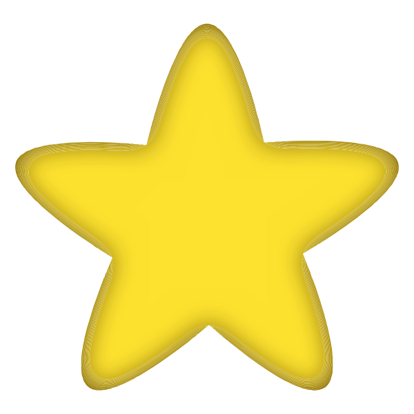 600x600 Free Yellow Stars Clipart Image