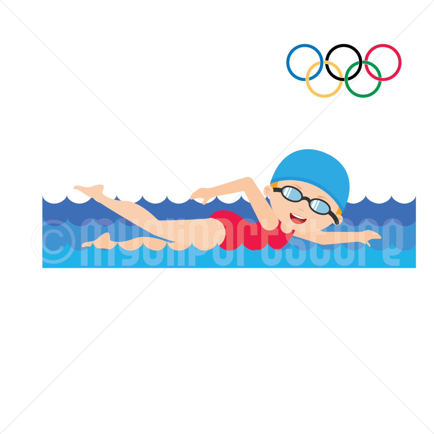 1500x1500 Swimming Clipart Girl