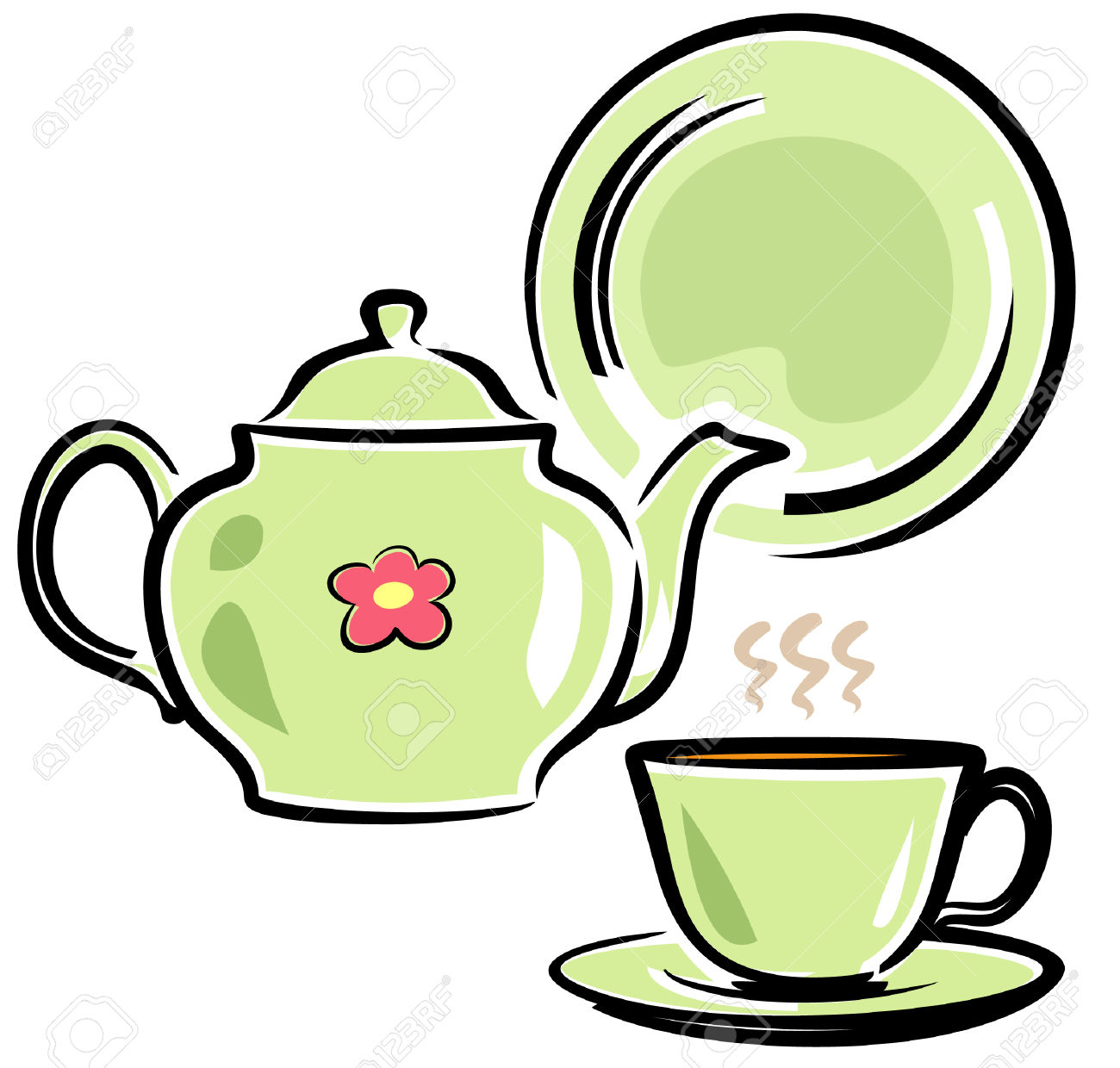 1300x1240 Teapot Clipart Crockery