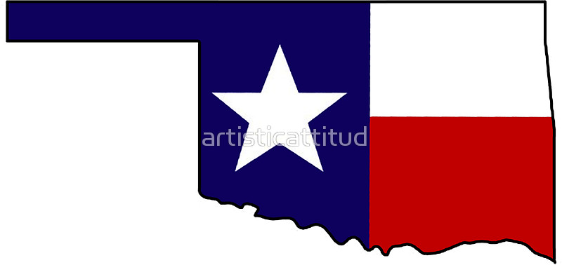 800x378 Texas Flag Oklahoma Outline Stickers By Artisticattitud Redbubble