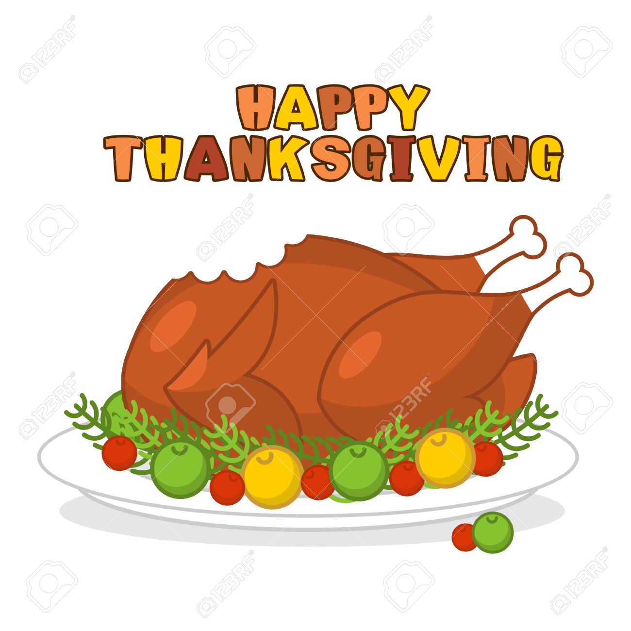 1300x1300 Roast Clipart Thanksgiving Plate