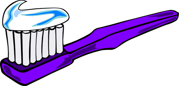 600x289 Purple Toothbrush Clip Art