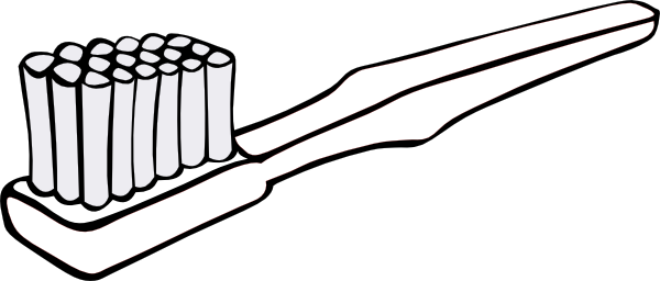 600x256 Toothbrush Clipart Black And White Free 2
