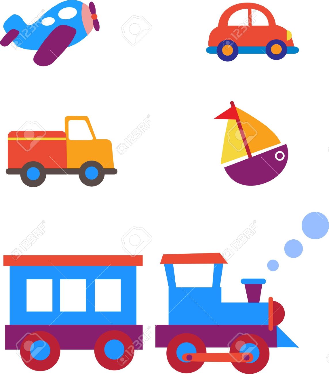 1143x1300 Toy Transportation Set Royalty Free Cliparts, Vectors, And Stock