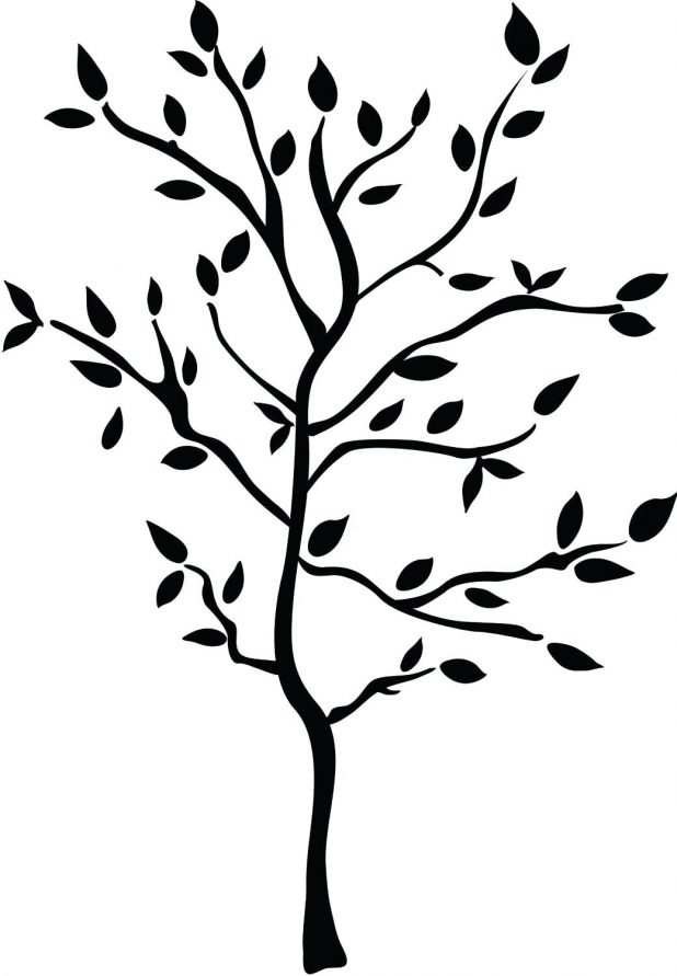 618x891 Coloring Pages Appealing Outline Of A Tree With Branches. Outline