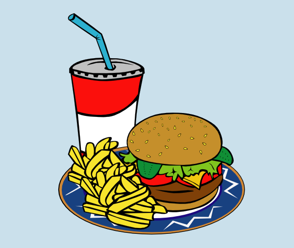 600x507 Fries Burger Soda Fast Food Clip Art