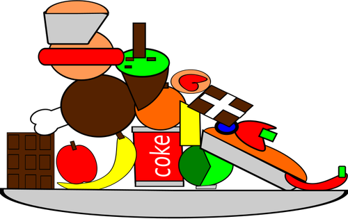 500x315 Junk Food Plate Public Domain Vectors