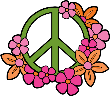 385x335 Hippie Peace Signs Clip Art