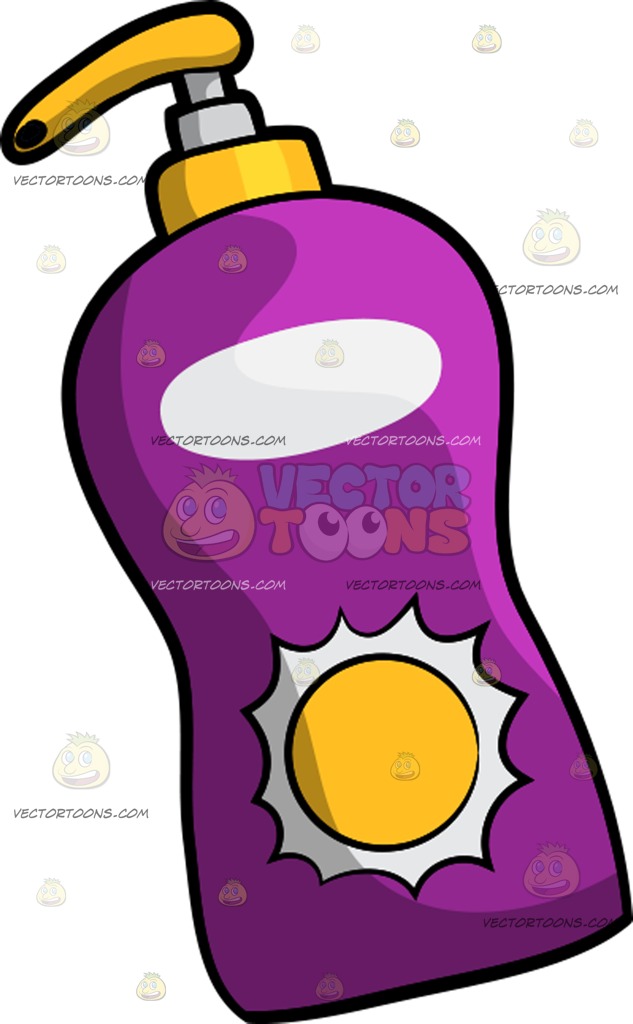 633x1024 A Bottle Of Sunscreen Cartoon Clipart