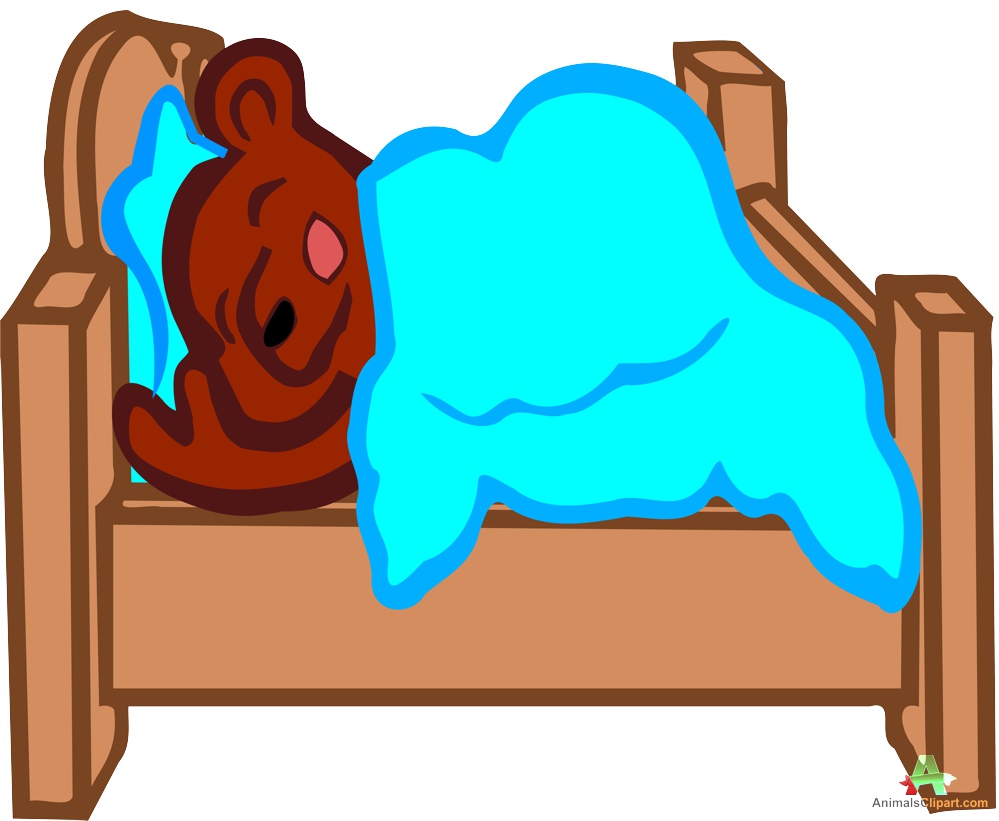 999x821 Sleeping Bear In Bed Clipart Free Clipart Design Download