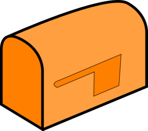 298x264 Orange Mailbox Clip Art