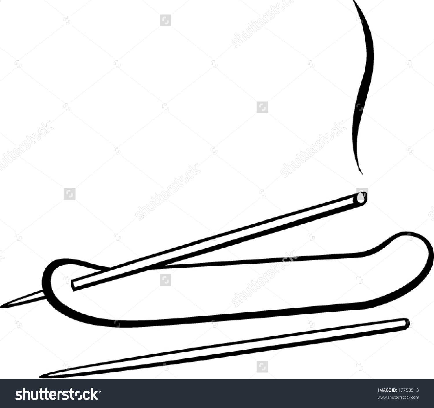 1500x1409 Stick Burning Clipart