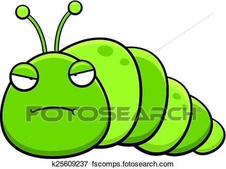 450x337 Clip Art Of Cartoon Inch Worm Grumpy K25609237