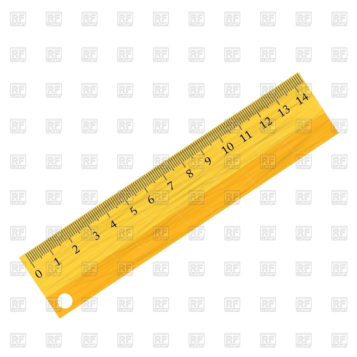 1200x1200 Wooden School Ruler On White Royalty Free Vector Clip Art Image