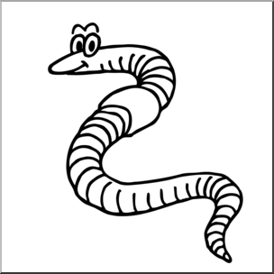 304x304 Clip Art Cartoon Worm 1 Bampw I Abcteach