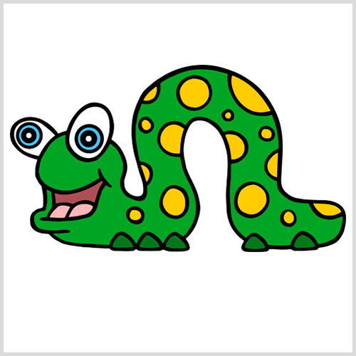 500x500 Inchworm Clipart Cartoon