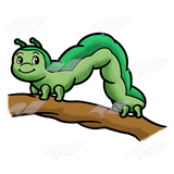 160x160 Abeka Clip Art Inchworm On Branch