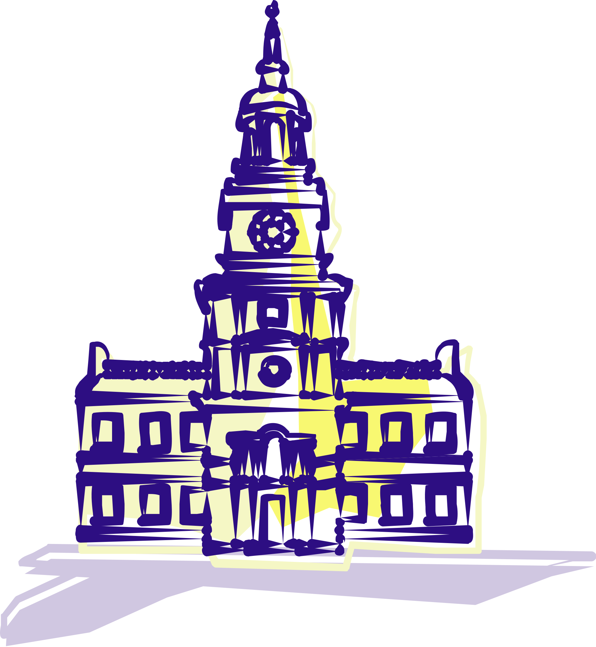 2000x2173 Fileindependence Hall Clip Art.svg