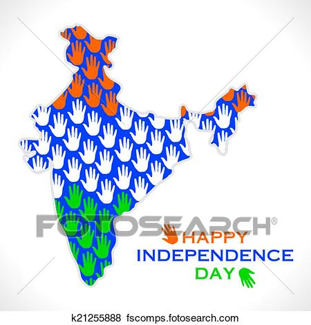 450x470 Clip Art Of Happy Independence Day Greeting K21255888