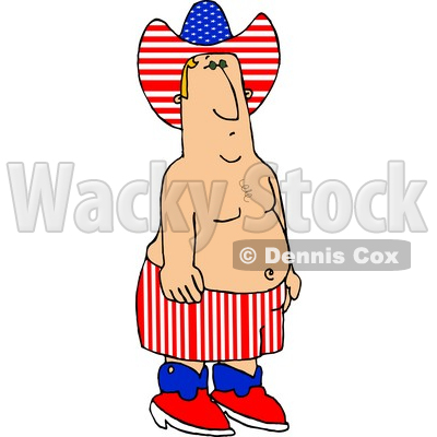 400x400 Wearing American Colors On Independence Day Clipart Picture