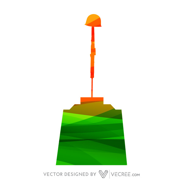 600x600 Indian Army Gun And Helmet Design Free Vector 123freevectors