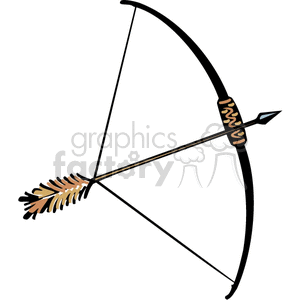 300x300 Royalty Free Bow With Arrow 374380 Vector Clip Art Image