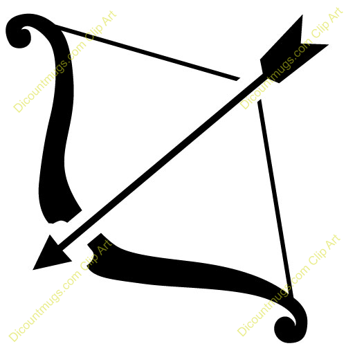 500x500 Simple Clipart Bow And Arrow