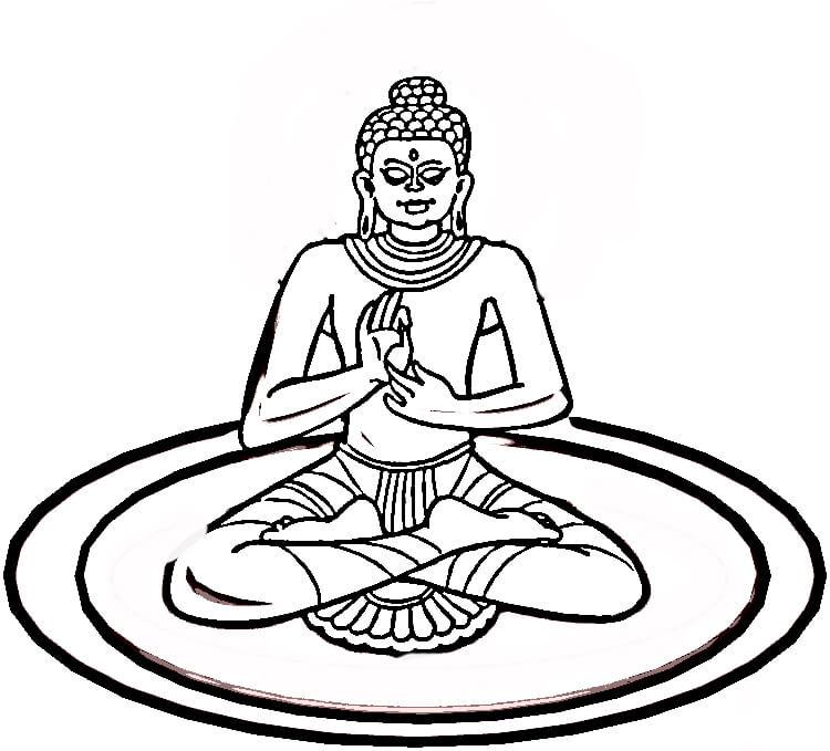 750x679 Yoga India Coloring Page