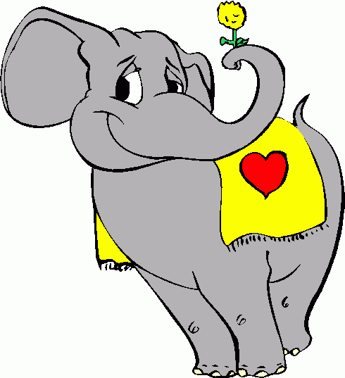 490x537 Elephant Clipart Flower