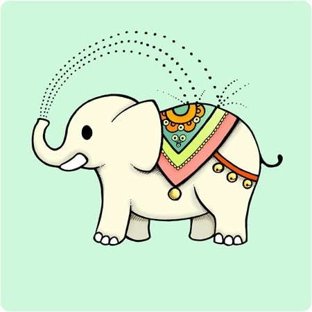 450x450 Indian Elephant Printable Clipart