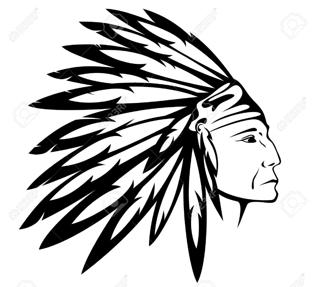 1300x1183 Native American Clipart Head Dress