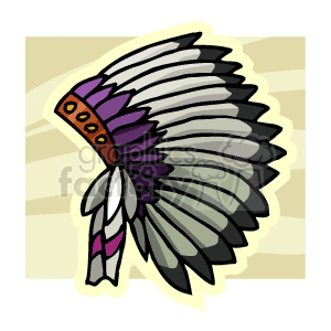 300x300 Royalty Free Chief Headdress 153501 Vector Clip Art Image