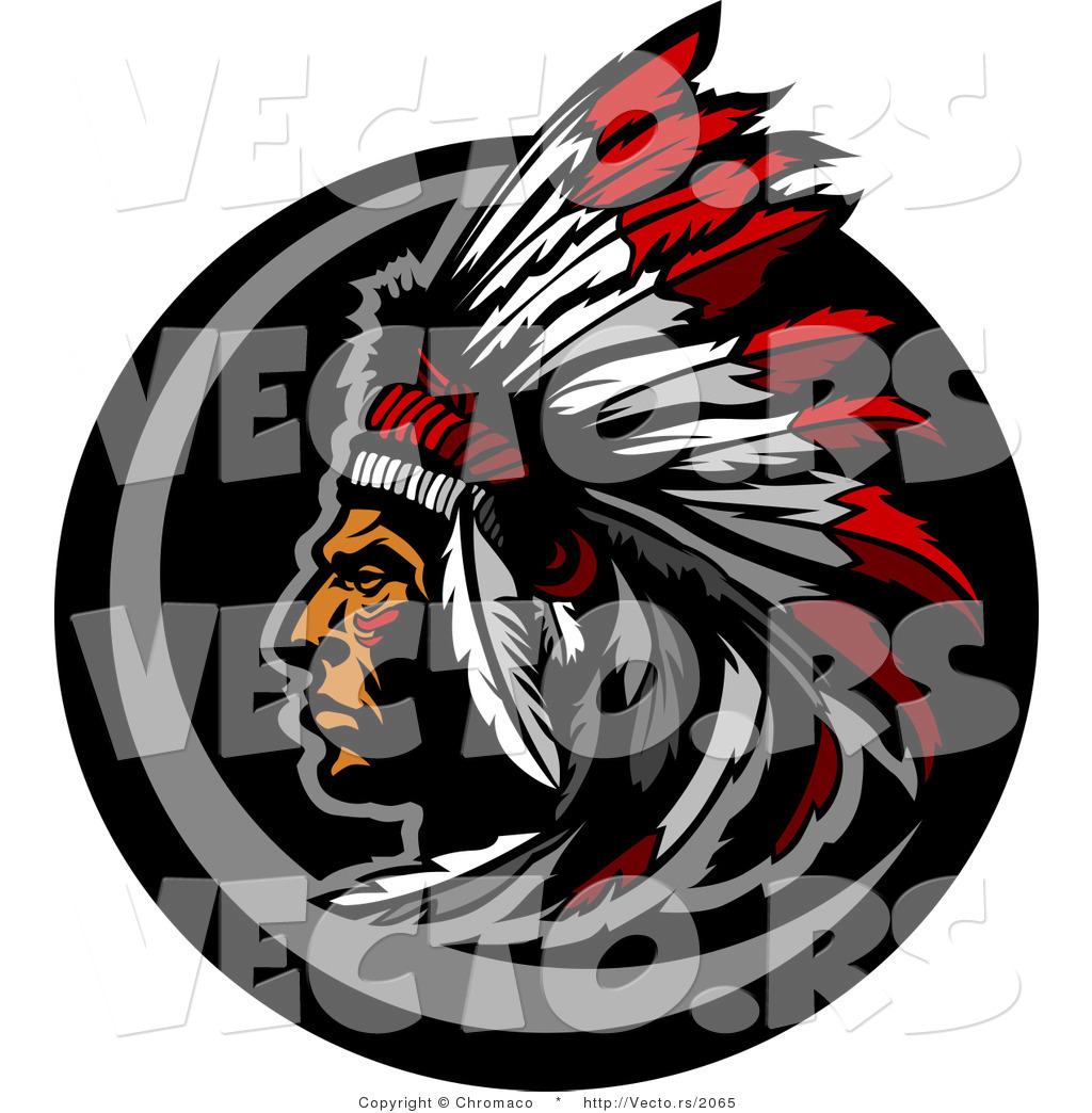 1024x1044 Vector Of A Native American Chief Wearing Feather Headdress By