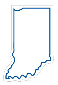 193x280 Indiana Shape Refrigerator Magnets