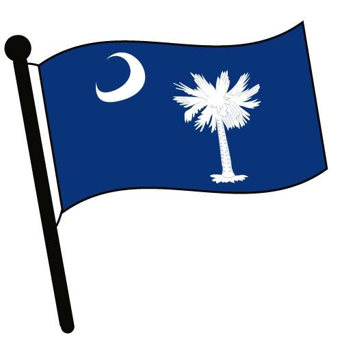 500x500 South Carolina Waving Flag Clip Art