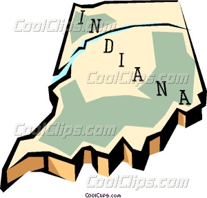 300x286 Indiana Map Clipart