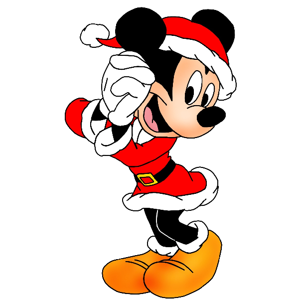 600x600 Mickey Mouse Xmas Clip Art Images. Click On Image To Enlarge Then