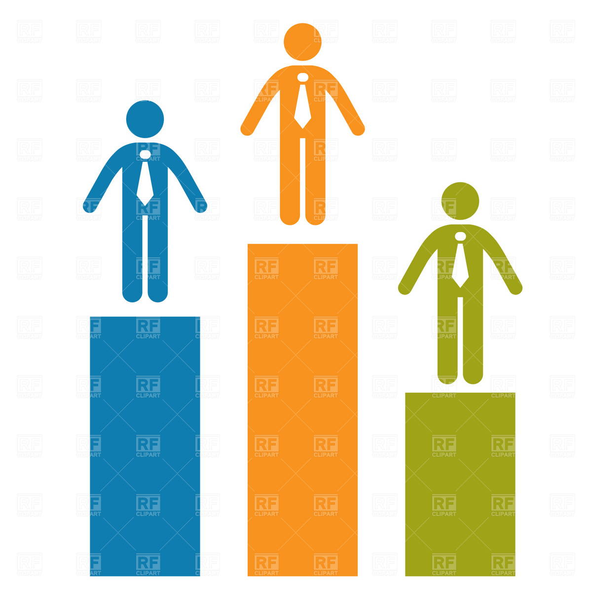 1200x1200 Business Competition Royalty Free Vector Clip Art Image