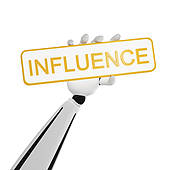 170x170 Clip Art Of 3d Robotic Hand Hold A Plate With Word Influence