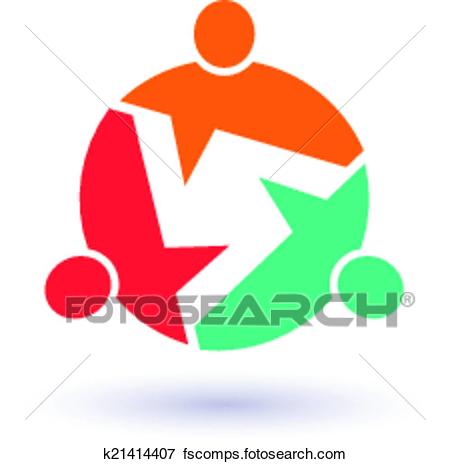 450x464 Clip Art Teamwork Call Out 3 People Image. Concept