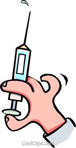 246x480 Hand Holding Syringe Royalty Free Vector Clip Art Illustration